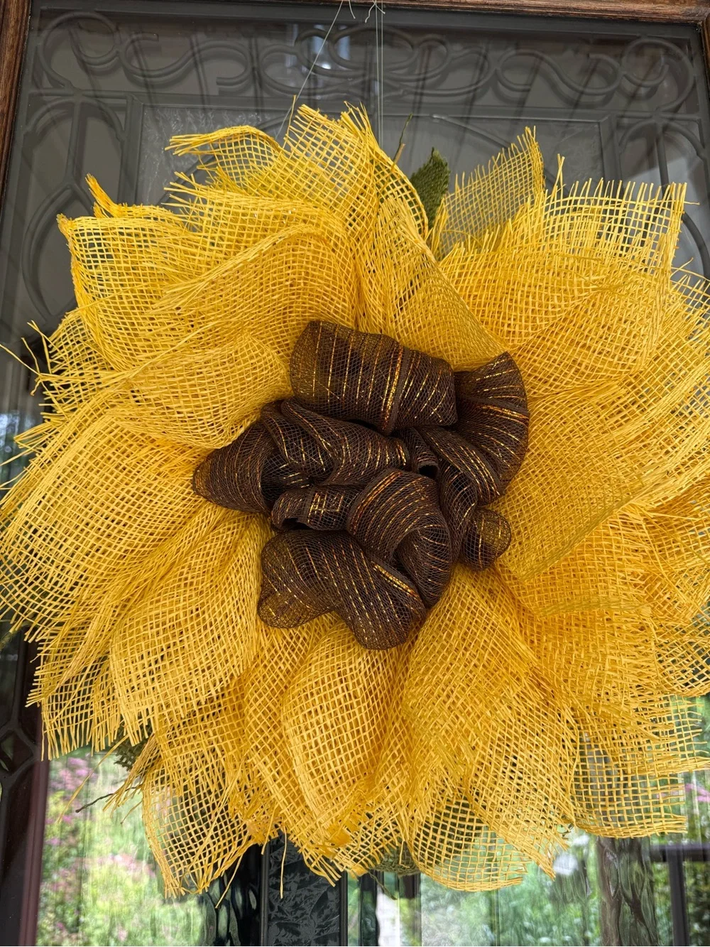 Handmade Rustic Deco Sunflower Wreath